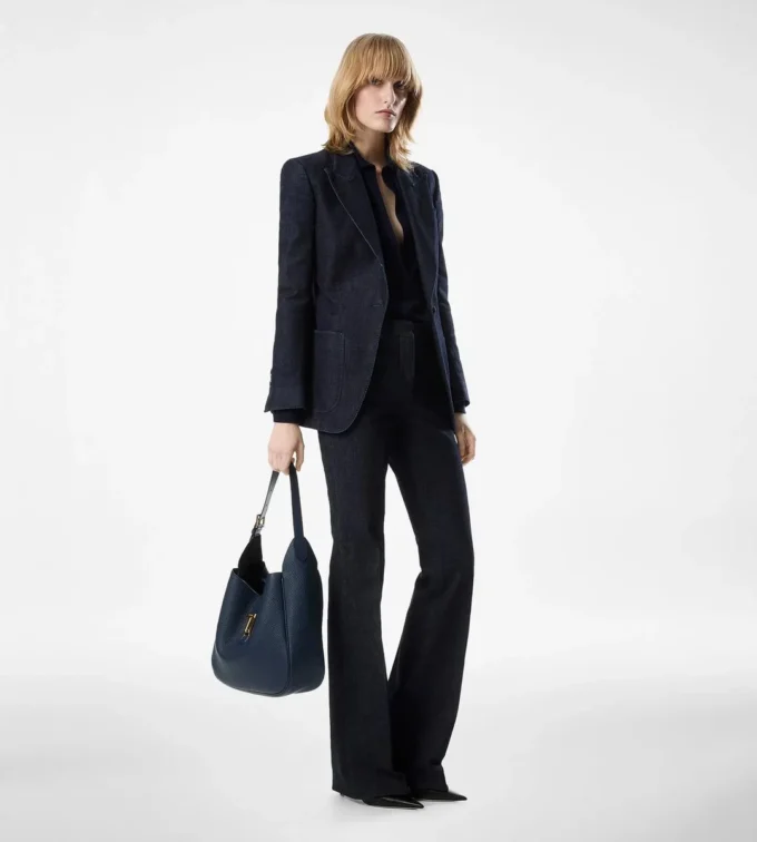 Tailored Flare Denim Pants