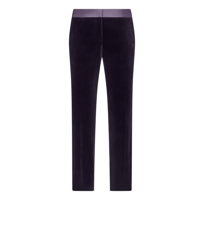 Tailored Tuxedo Skinny Cigarette Velvet Pants