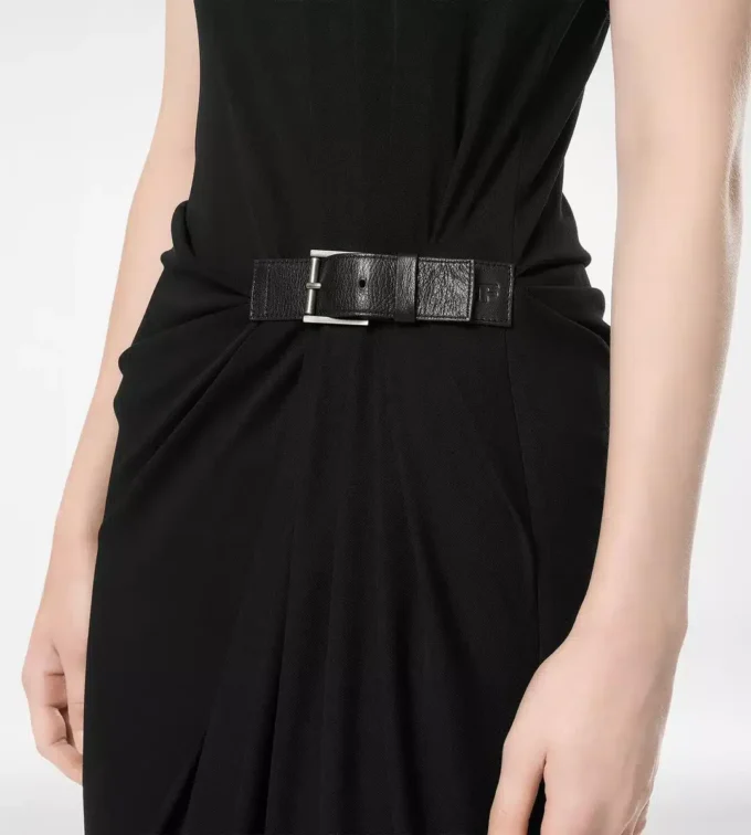 Tank Top Dress with Leather Detail Tank Top Dress with Leather Detail