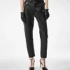 Textured Grain Leather Leather Biker Pants Textured Grain Leather Leather Biker Pants