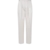 Textured Peached Satin Double Pleat Pant