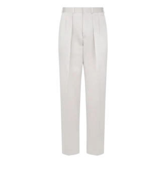 Textured Peached Satin Double Pleat Pant