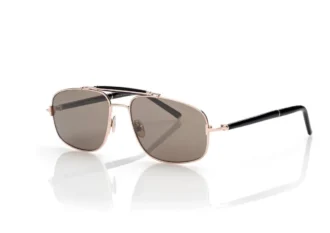 Titanium and Horn Navigator Sunglasses