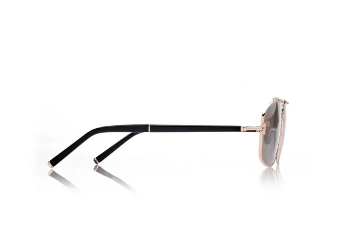 Titanium and Horn Navigator Sunglasses
