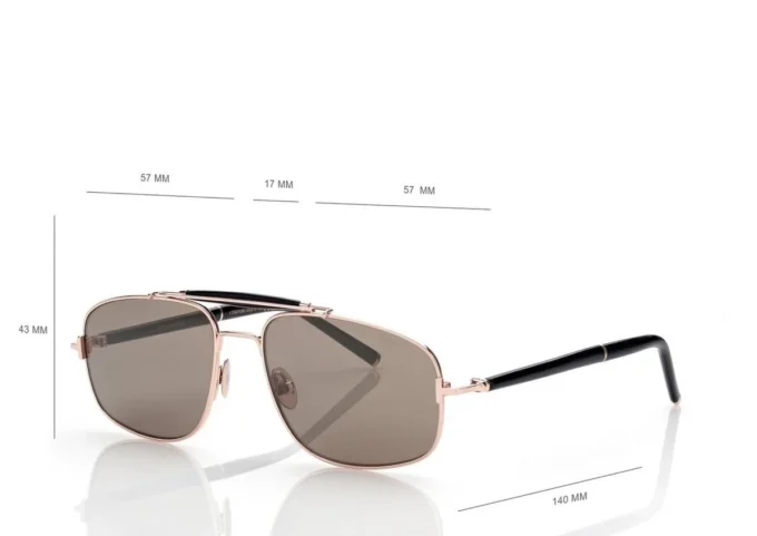 Titanium and Horn Navigator Sunglasses