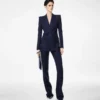 Tonal Stripe Virgin Wool Tailored Straight Pants Tonal Stripe Virgin Wool Tailored Straight Pants