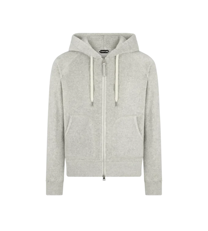 Towelling Zip Hoodie