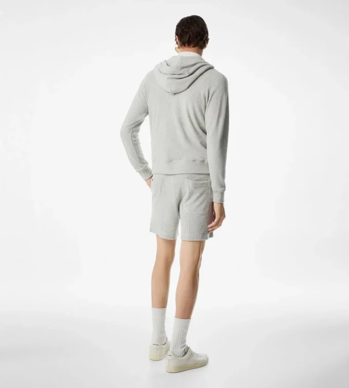 Towelling Zip Hoodie