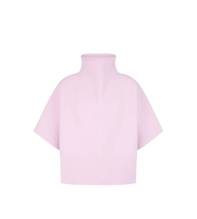 Ultrafine Cashmere Blend Funnel Neck Sculptural T-Shirt Ultrafine Cashmere Blend Funnel Neck Sculptural T-Shirt