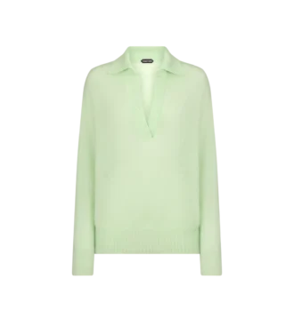 Ultrasoft Cashmere Silk Oversized Open Polo Collar Knit Ultrasoft Cashmere Silk Oversized Open Polo Collar Knit
