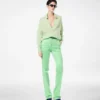 Washed Cotton Silk Blend Duchesse Tailored Straight Pants Washed Cotton Silk Blend Duchesse Tailored Straight Pants