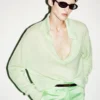 Washed Cotton Silk Blend Duchesse Tailored Straight Pants Washed Cotton Silk Blend Duchesse Tailored Straight Pants