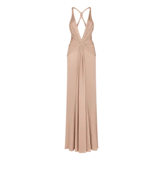 V-Neck Criss-Cross Evening Dress