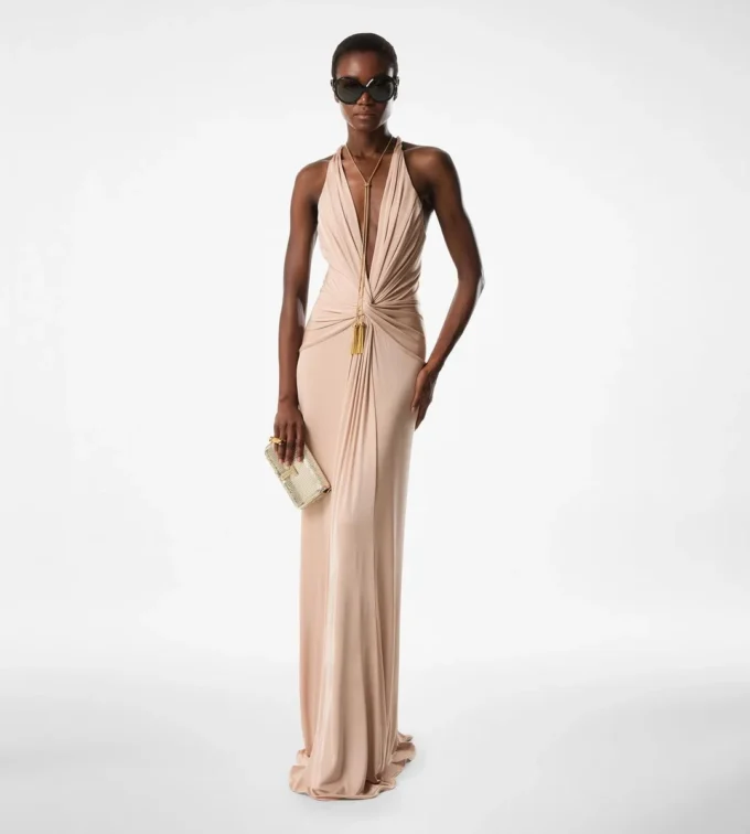 V-Neck Criss-Cross Evening Dress V-Neck Criss-Cross Evening Dress
