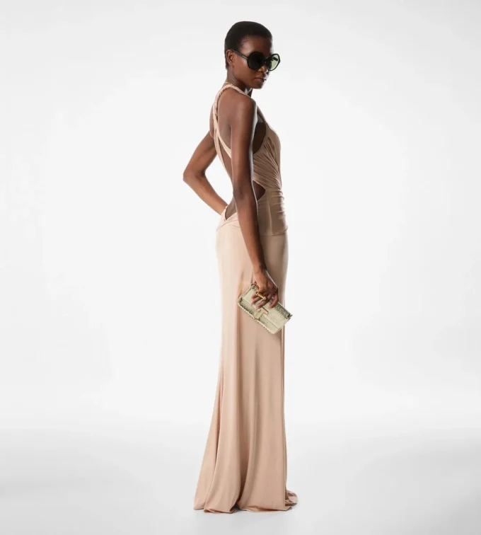 V-Neck Criss-Cross Evening Dress V-Neck Criss-Cross Evening Dress