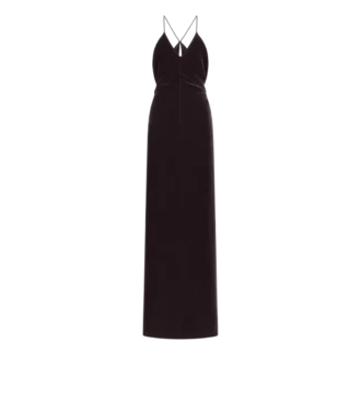 V-Neck Evening Dress with Cut Out