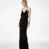 V-Neck Evening Dress with Cut Out