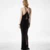 V-Neck Evening Dress with Cut Out