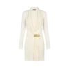 V-Neck Long Sleeve Cocktail Dress with Bar Detail