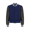 Varsity Bomber with Leather Sleeves