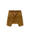 Velvet Suede Mini Skirt with D-Rings Detail