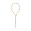 Vintage Gold Brass Grace Lariat Necklace