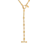 Vintage Gold Brass Grace Lariat Necklace
