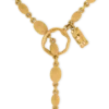 Vintage Gold Brass Grace Lariat Necklace