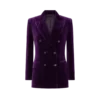 Wallis Double Breasted Peak Lapel Velvet Jacket Wallis Double Breasted Peak Lapel Velvet Jacket
