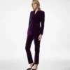 Wallis Double Breasted Peak Lapel Velvet Jacket Wallis Double Breasted Peak Lapel Velvet Jacket