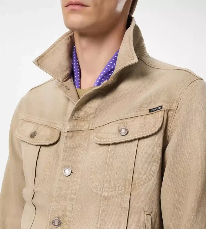 Washed Sand Icon Denim Jacket