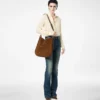 Washed Silk Georgette Shirt with Tonal Tf Embroidered Logo