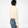 Washed Silk Georgette Shirt with Tonal Tf Embroidered Logo