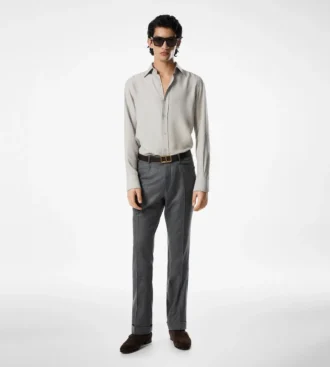 Washed Twill Slim Fit Shirt