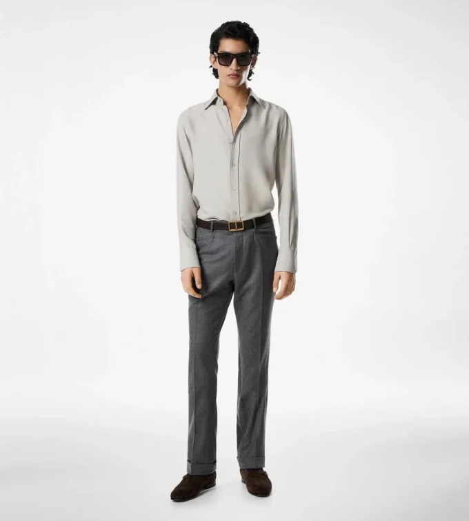 Washed Twill Slim Fit Shirt