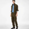 Wool Cashmere Silk Reps Cargo Pant