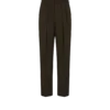 Wool Cashmere Silk Reps Double Pleat Pant