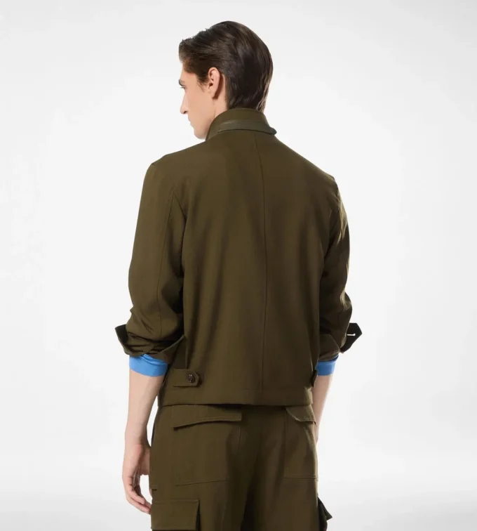Wool Cashmere Silk Reps Harrington