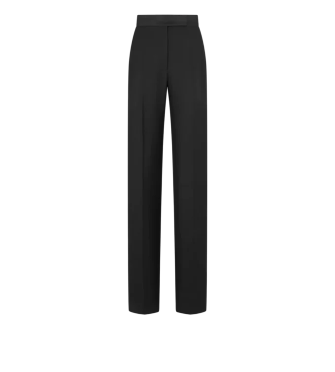 Wool Silk Blend High-Waisted Tuxedo Pants Wool Silk Blend High-Waisted Tuxedo Pants