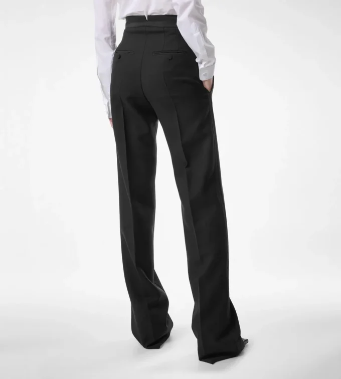 Wool Silk Blend High-Waisted Tuxedo Pants Wool Silk Blend High-Waisted Tuxedo Pants