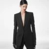 Wool Silk Blend Single Breasted Tuxedo Jacket Wool Silk Blend Single Breasted Tuxedo Jacket