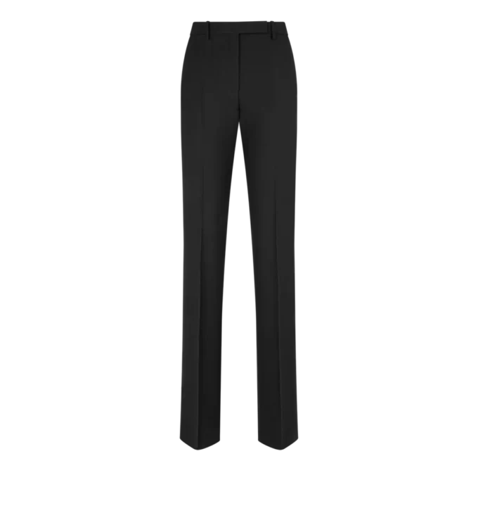Wool Silk Blend Tailored Straight Pants Wool Silk Blend Tailored Straight Pants