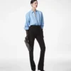 Wool Silk Blend Tailored Straight Pants Wool Silk Blend Tailored Straight Pants