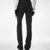 Wool Silk Blend Tailored Tuxedo Straight Pants Wool Silk Blend Tailored Tuxedo Straight Pants