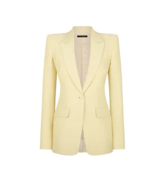 Wool Silk Radzmir Single Breasted Peak Lapel Jacket
