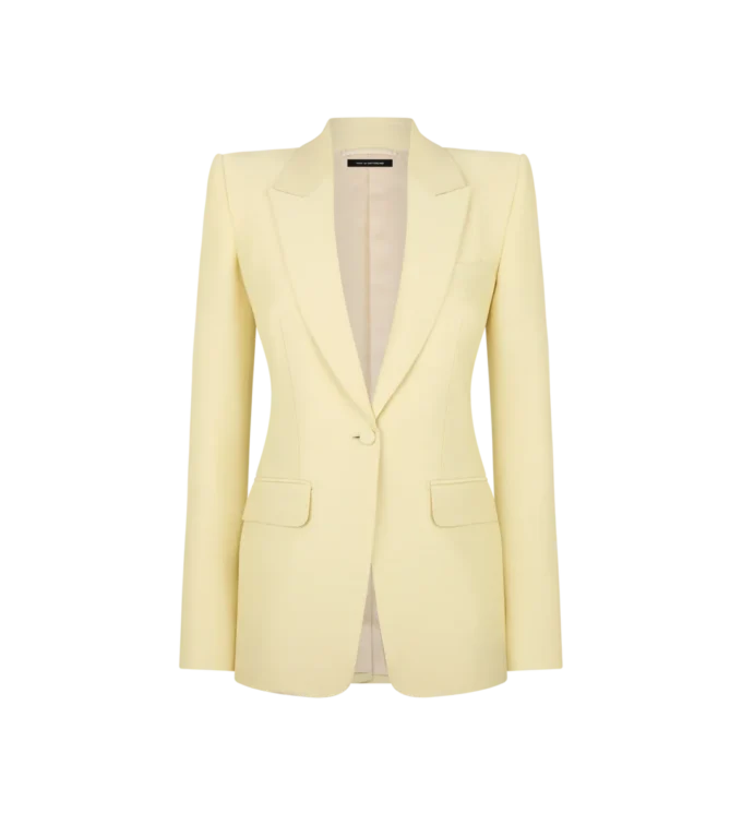 Wool Silk Radzmir Single Breasted Peak Lapel Jacket Wool Silk Radzmir Single Breasted Peak Lapel Jacket