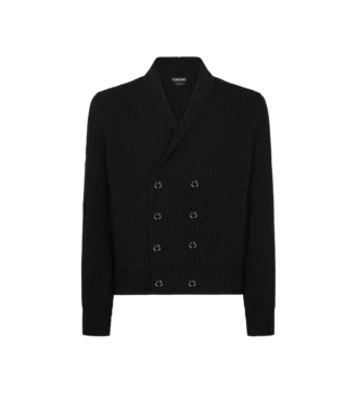 Wool Silk Shawl Collar Cardigan