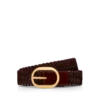 Woven Leather Oval Belt