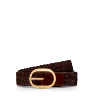 Woven Leather Oval Belt Woven Leather Oval Belt