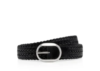 Woven Leather Oval Belt